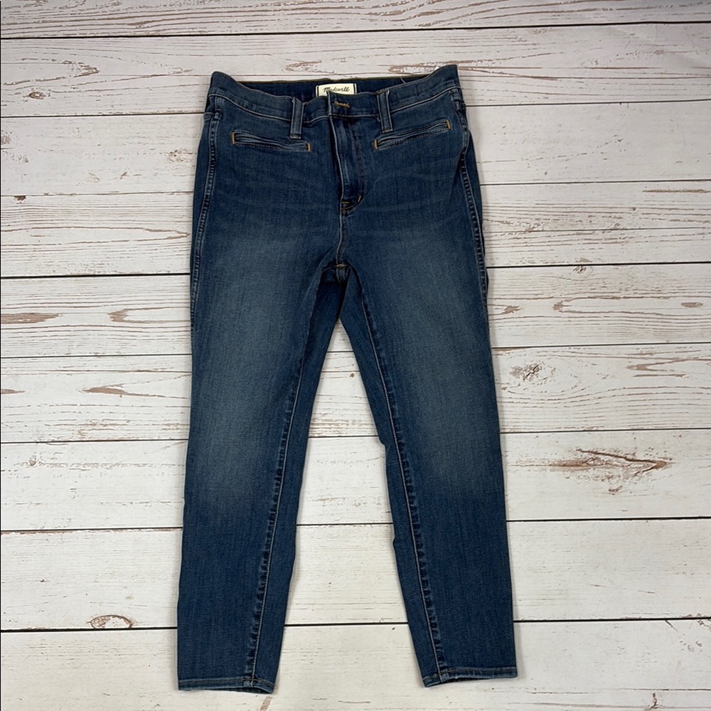 Madewell Blue Skinny Jeans with Tapered Fit